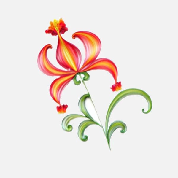 Paper Quilling Colourful Flower Art Gallery - Detail