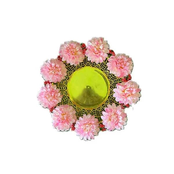Flower Decor Engagement Plate Gallery - Detail