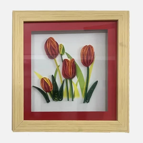 Tulip Flower Edition Paper Quilling Art Gallery - Detail