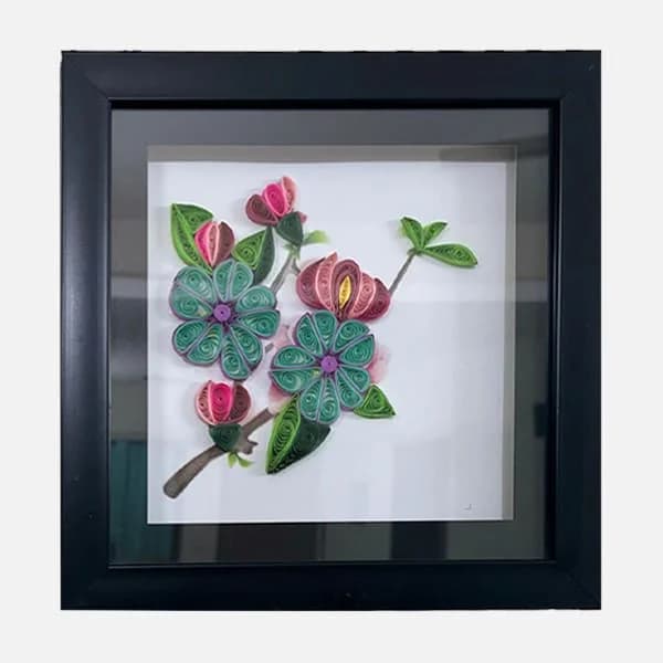 Paper Art Flower Bunch Frame Gallery - Detail