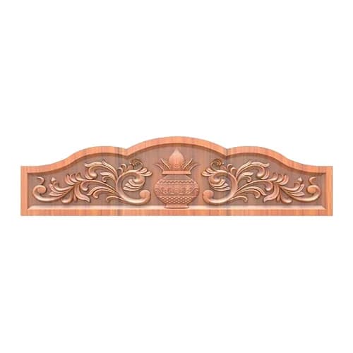 Flowers with Kumbam Wooden Panel - Wooden Crafts collection | Indraniie