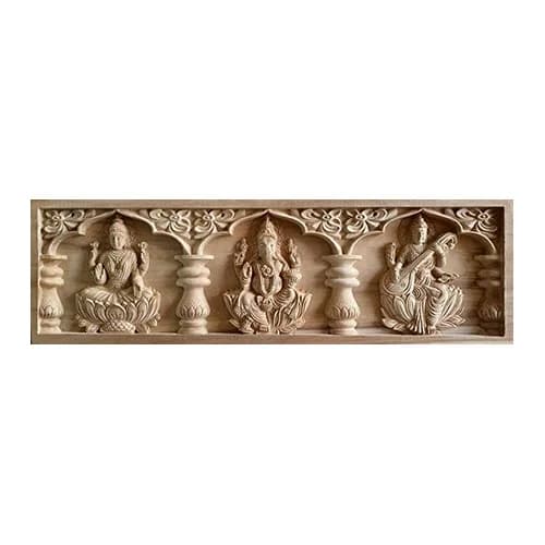 Lakshmi Vinayagar Saraswathi With Pillar Wall Hanging Panel
