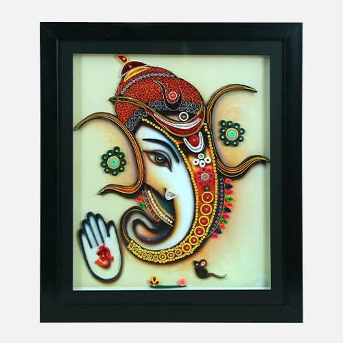 Handmade Quilling Ganesha Art Gallery - Detail
