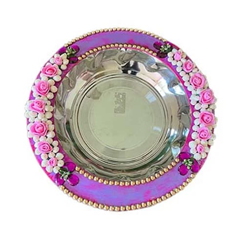 Pink Floral Decor Plate Gallery - Detail