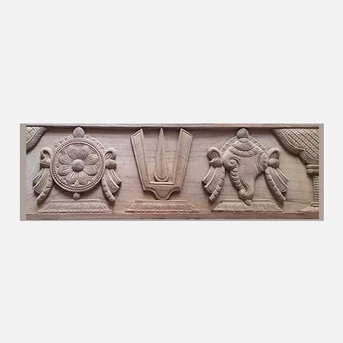 Vishnu Namam with Sangu and Chakra Wall Panel Gallery - Detail
