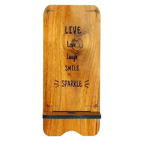 Portable Teak Wood Mobile Stand Gallery - Detail