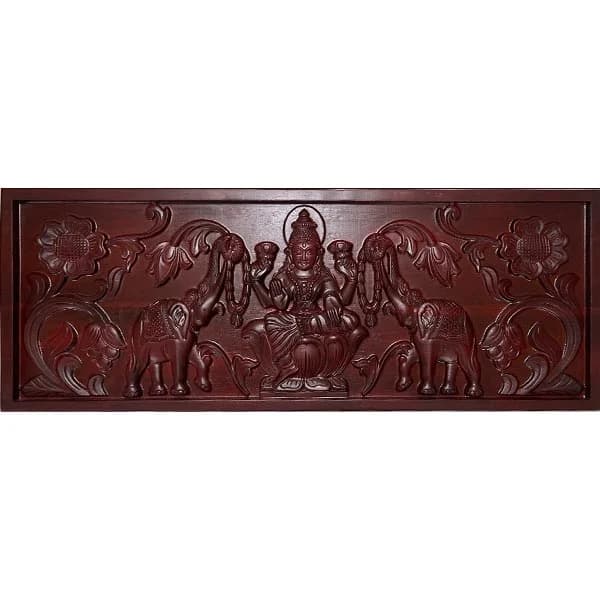  Gajalakshmi Wall Panel - Rosewood Finish