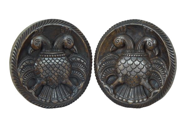 Twin Parrot - Antique Finish - Wall Mount
