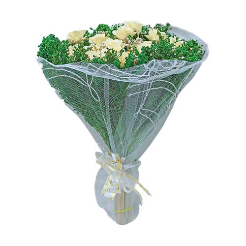 Pearl White Rose Bouquet