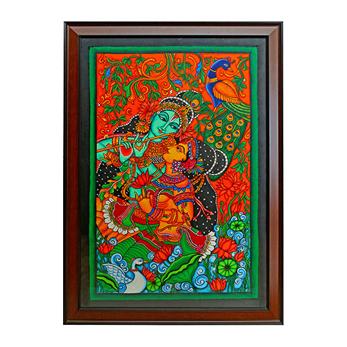 Radha Krishna Kerala Mural Wall Painting