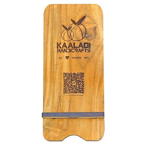 Wooden Mobile Stand with QR Code