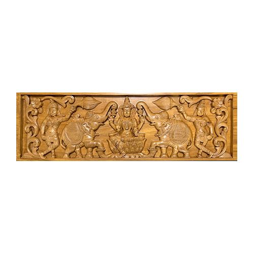 Gajalakshmi with Paavai - premium quality teak wood