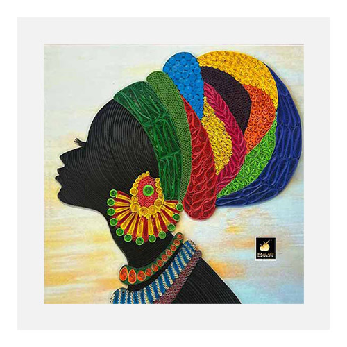 Quilling Tribal Lady Wall Hanging Art