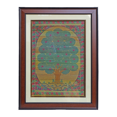 Palm Leaf Engraving Colourful Pupil Tree