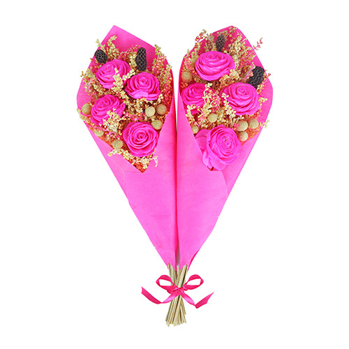 Small Pink Rose Pair Bouquet