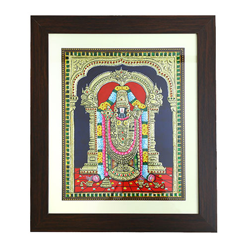 Lord Venkateshwara Tanjore Painting